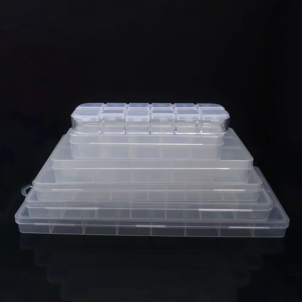 Boîte de rangement en plastique à 6 à 32 compartiments