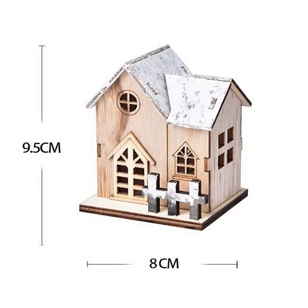 Bricolage cadeau de noël chalet lumière LED cabane cabine lumineuse décorations