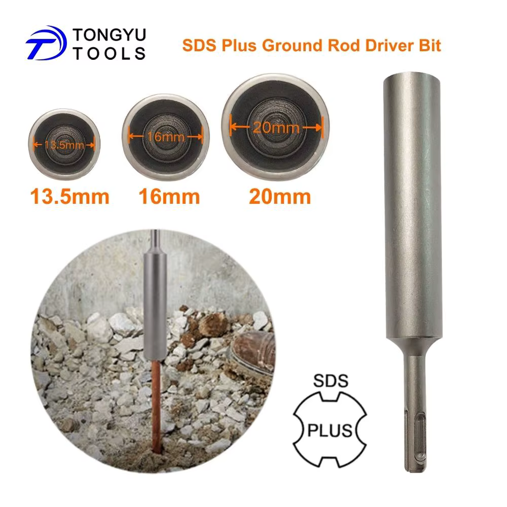 Embout de vissage SDS Plus pour tiges de terre de 1/2