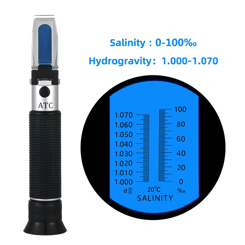 Réfractomètre ATC portatif pour Aquarium de salinité 0-100%