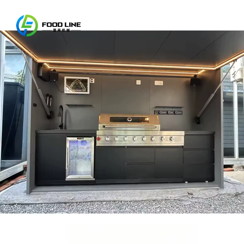 Abri de cuisine extérieur personnalisé et imperméable avec pergola
