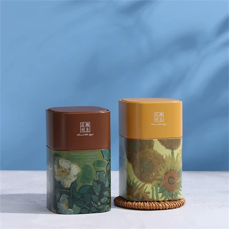 Pot à thé élégant, boîte à thé en métal pour le stockage du thé en vrac