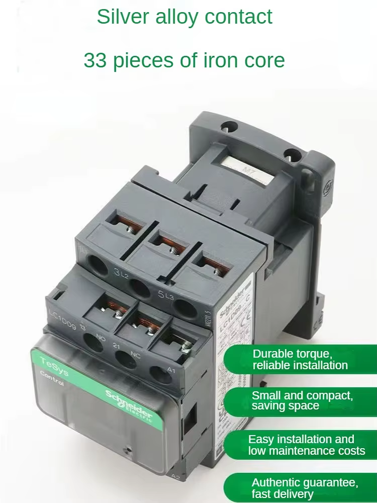 Nouveau contacteur tripolaire Schneider version noire AC 3P LC1D25 LC1D32 LC1D38 B7C F7C Q7C M7C 24V 110V 220V 380V