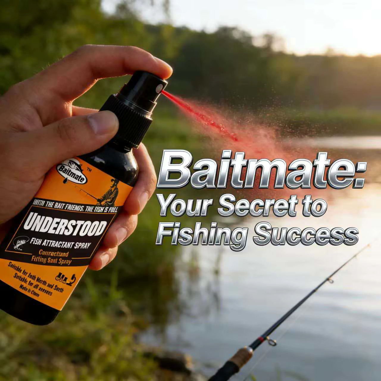 Spray Attractant pour Poissons 60 ml - Contient des appâts naturels pour attirer le bar