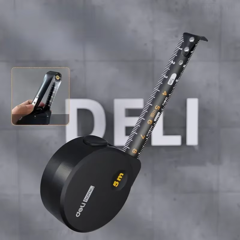 Ruban à mesurer en acier noir Deli 3/5M