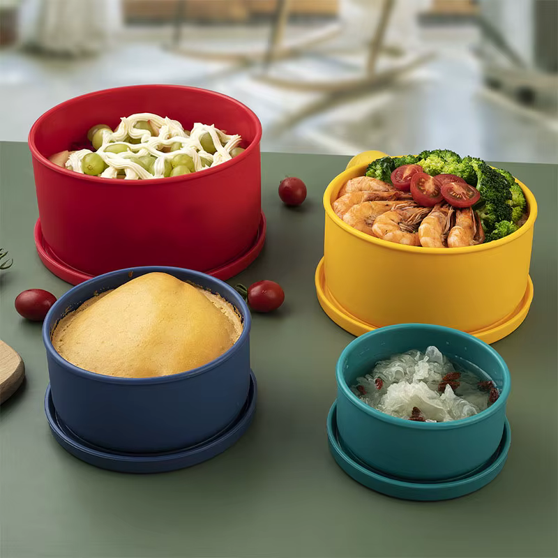 Boîte à lunch ronde en silicone
