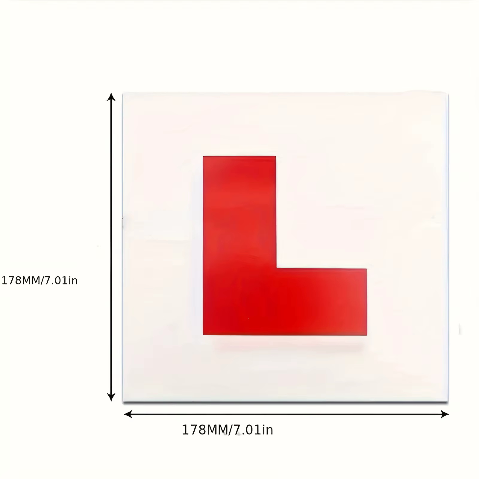 Plaque en L magnétique pour nouveaux pilotes, plaque magnétique, Durable et Visible, peinture sans rayures pour véhicules britanniques, 2 pièces
