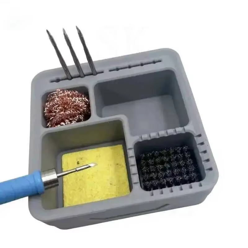 Boîte de nettoyage de scories en fer à souder en Silicone