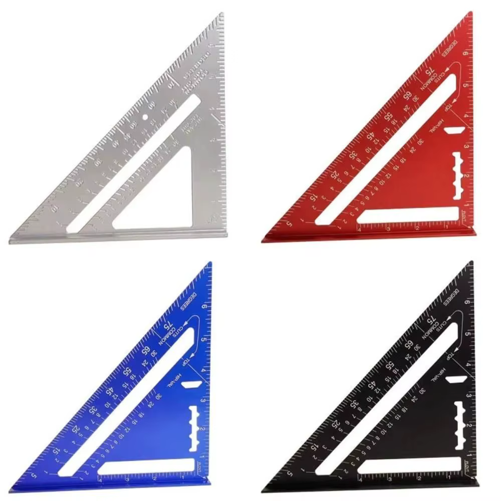 Règle triangulaire en alliage d'aluminium de 7 pouces