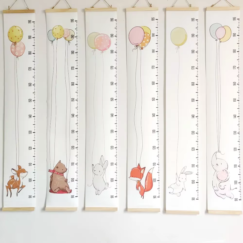 Tableau de croissance des enfants avec cadre en bois