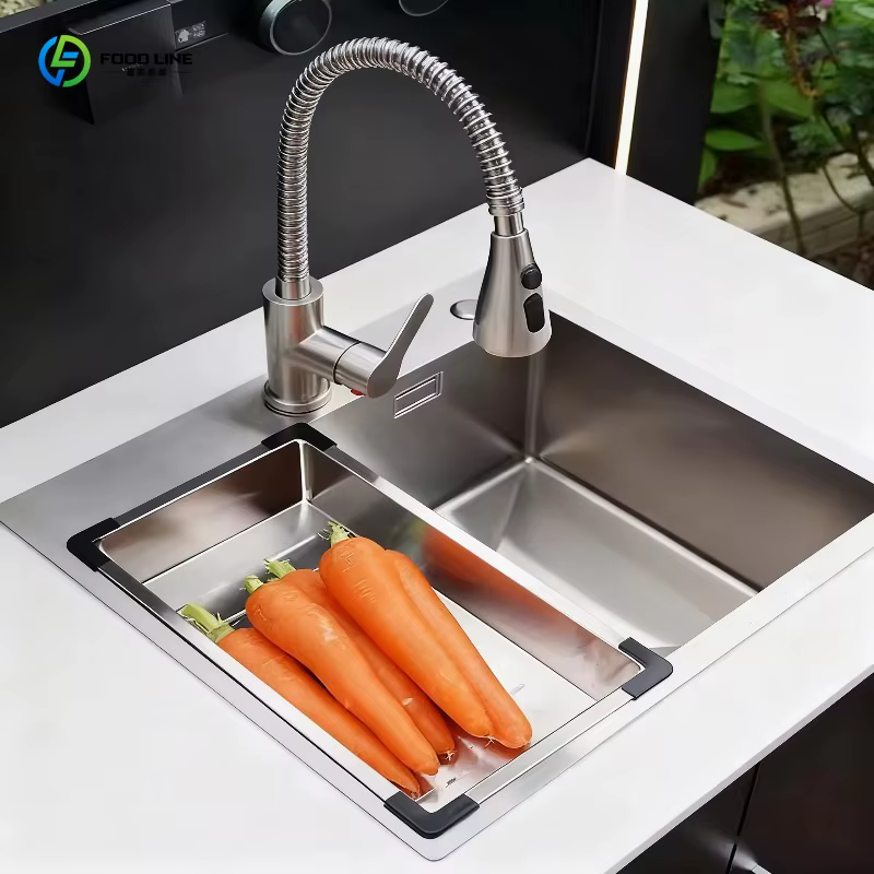 Cuisine de camping pliable moderne en acier inoxydable tout-en-un avec évier et barbecue intégré