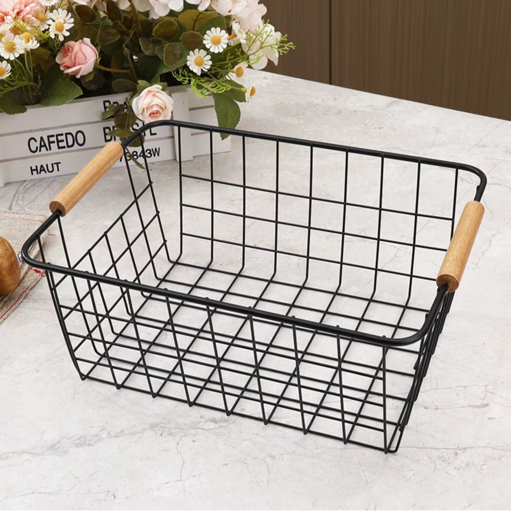 Panier de rangement de bureau en métal