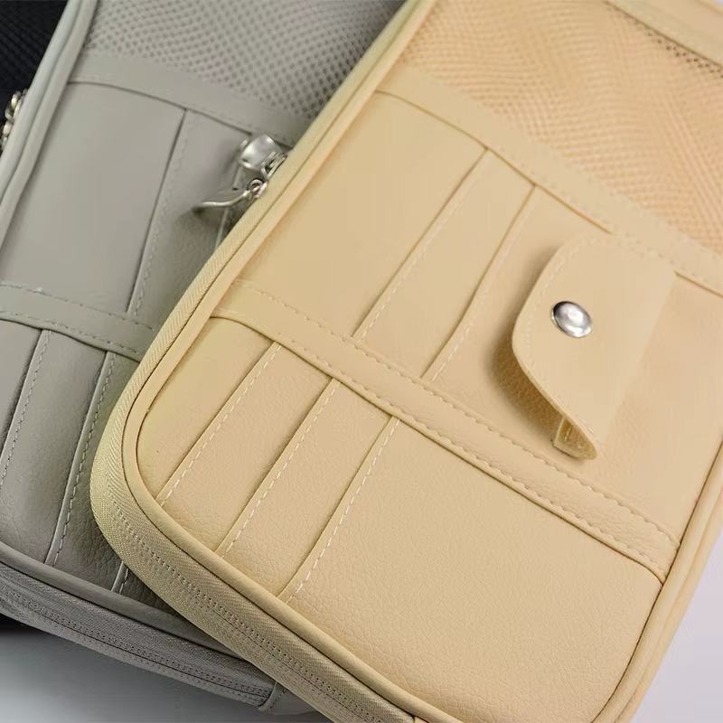 Sac de rangement pour pare-soleil de voiture, 1 pièce, sac de rangement pour cartes de voiture, sac pour cartes, porte-billet