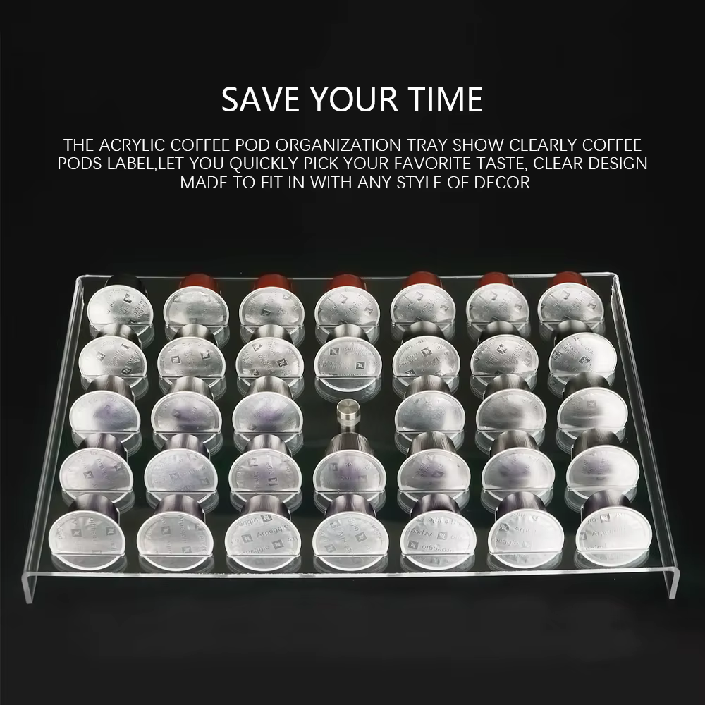 Porte-dosettes de café, plateau organisateur vide, organisateur de Capsules de café, Compatible avec les dosettes originales Nespresso
