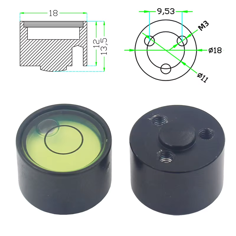 Niveau à Bulle de Haute Précision, Accessoires de 18x13.5mm, 10 Pouces/2mm