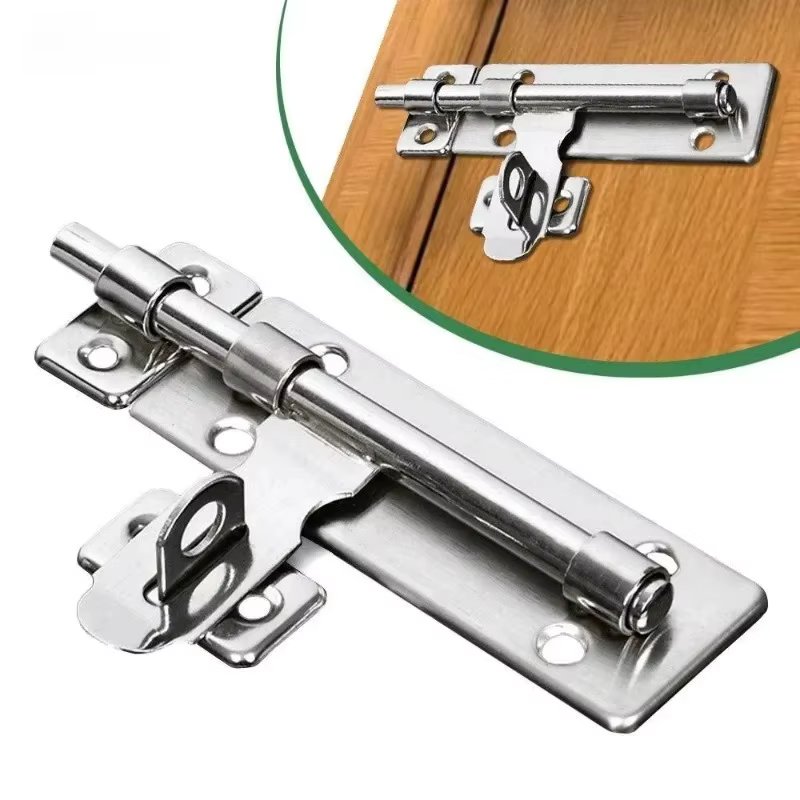 Ensemble de serrures de porte en acier inoxydable brossé de 4 pouces