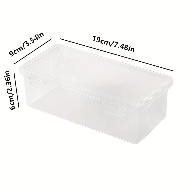 4 boîtes de rangement transparentes en PP de grande taille avec couvercles