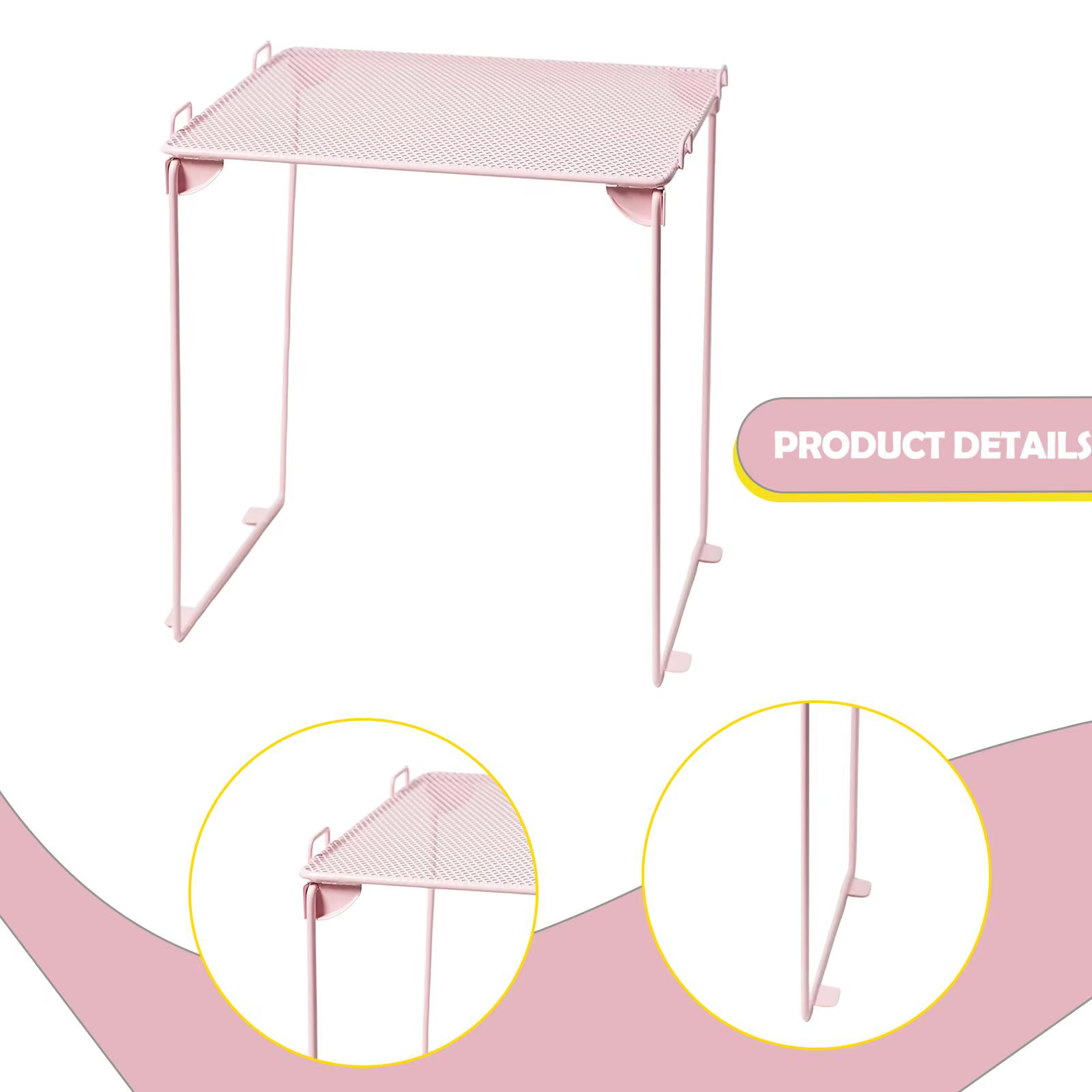 Étagère de rangement pliable en métal