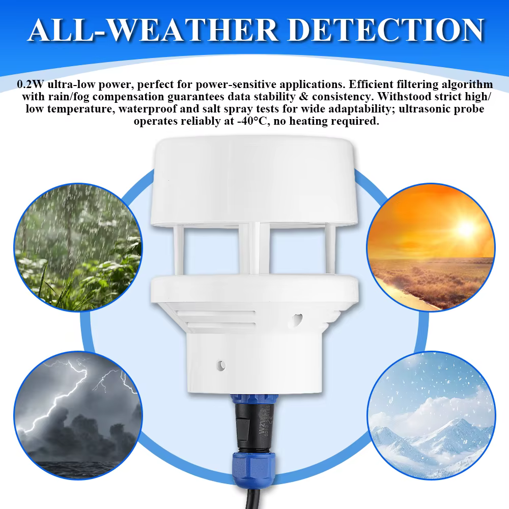Capteur ultrasonique de Direction du vent, transmetteur de Station météo intégré à 360 degrés, compteur de Direction du vent