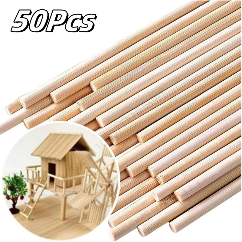 Bâtons ronds en bois de 3/5mm