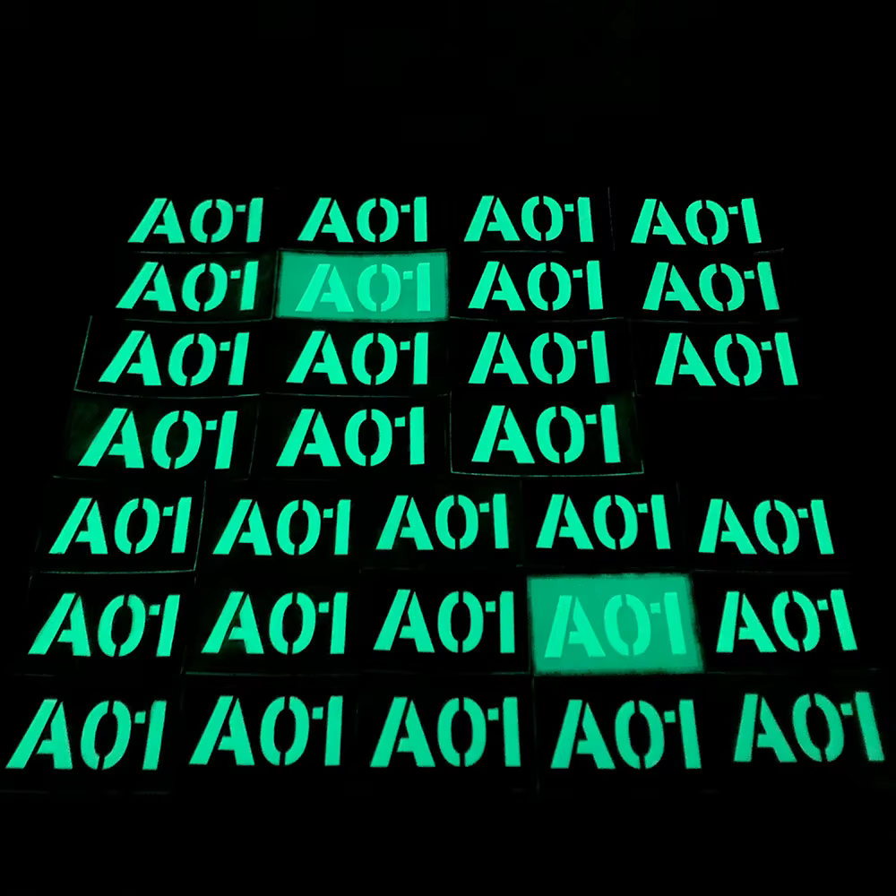 Bandes de nom de signe d'appel radio de patch de découpe laser personnalisé lumineux