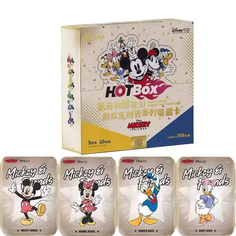 Boîte scellée neuve et officielle de la marque Kakawow pour la série de cartes à collectionner Mickey et ses amis, HOTBOX, cadeau pour enfants, jouet cadeau