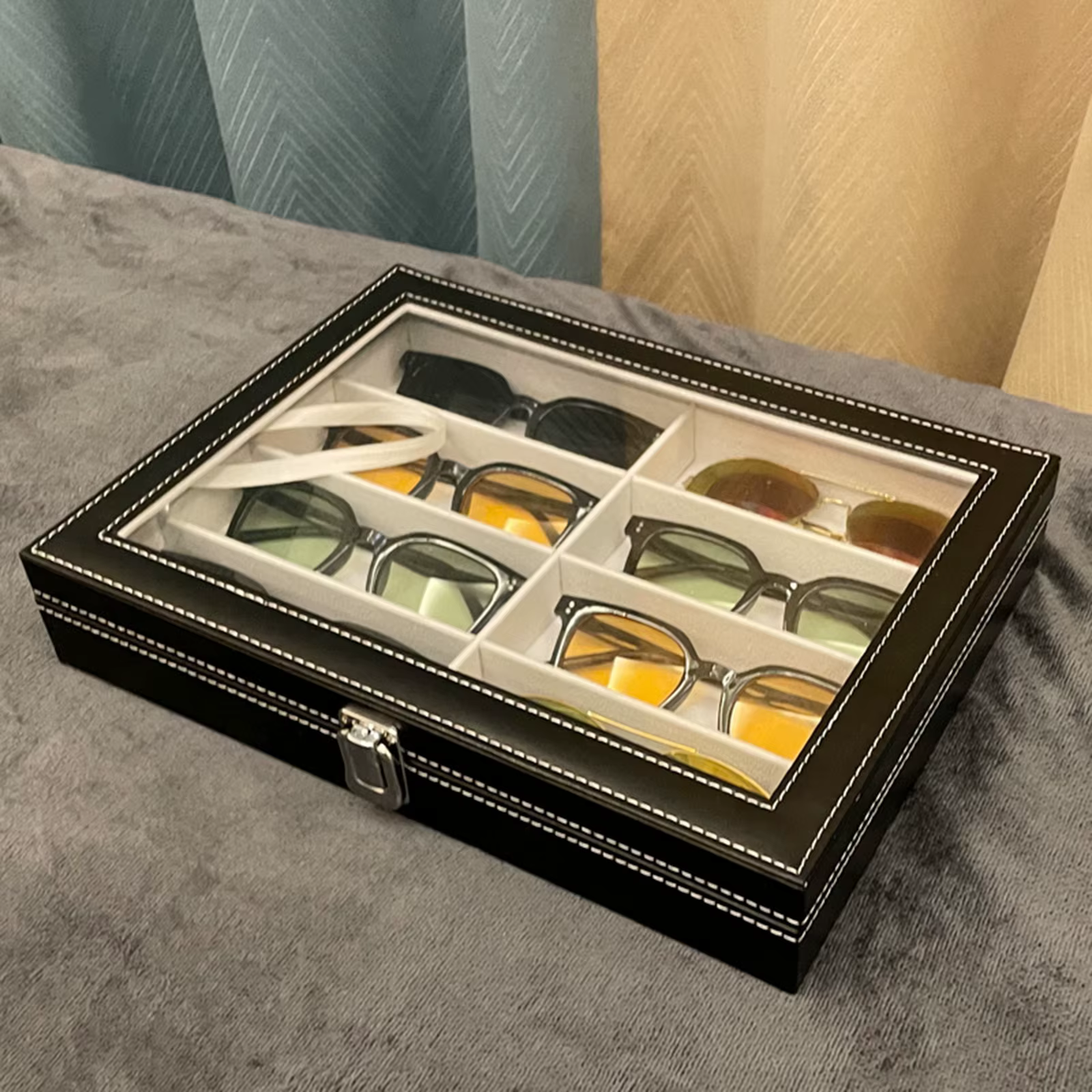 Boîte de Rangement Multifonctionnelle pour Lunettes de Soleil