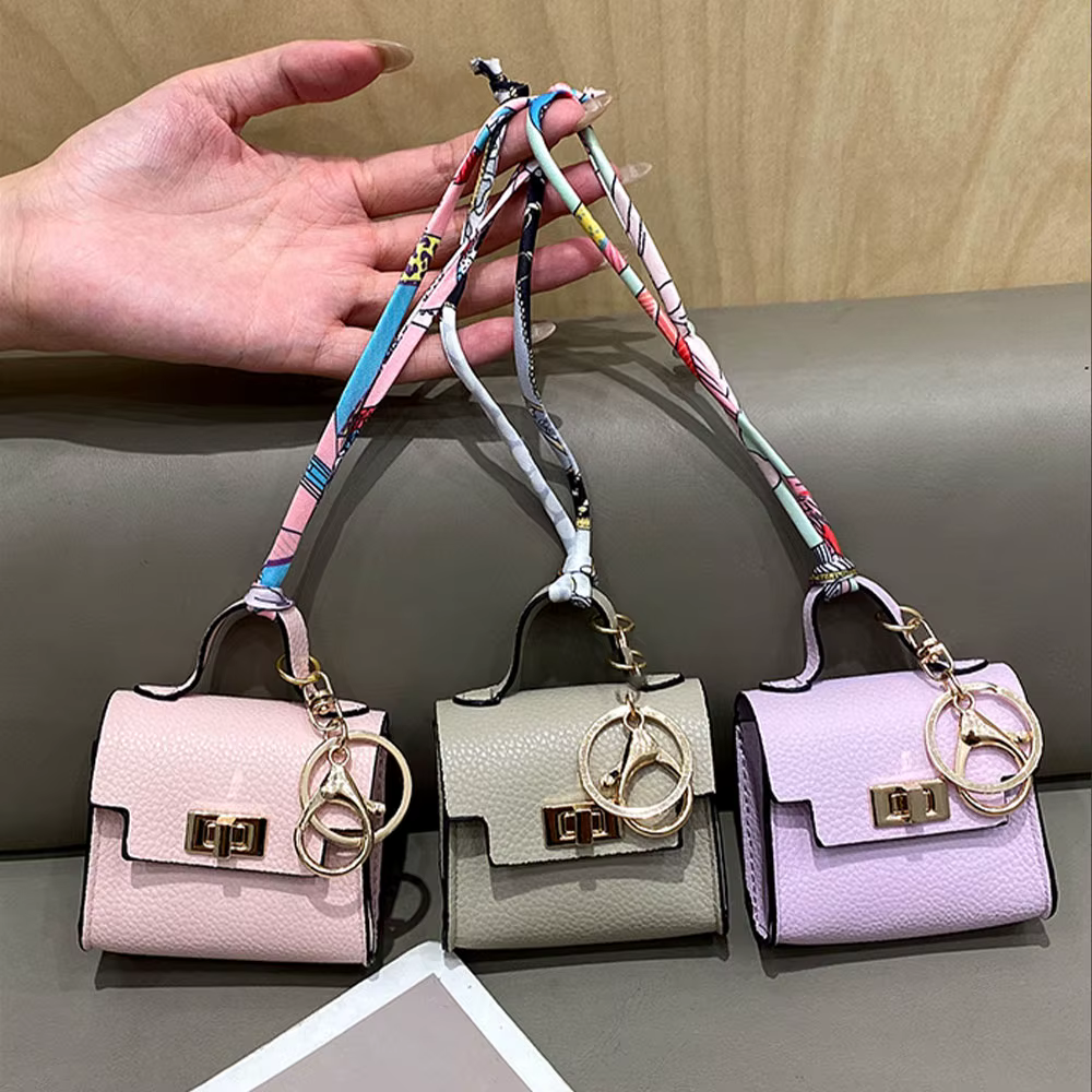 Mini sac carré en cuir