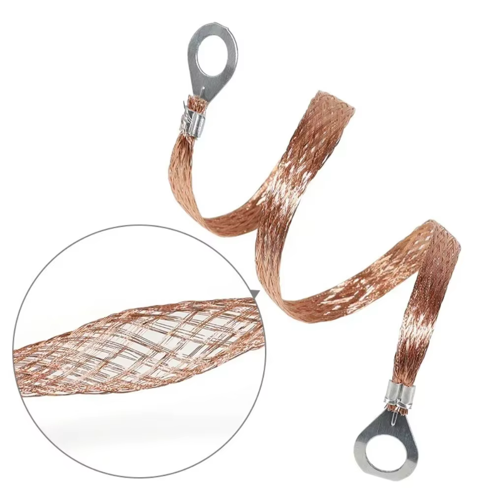 Câble de mise à la terre durable en cuivre plaqué aluminium tressé
