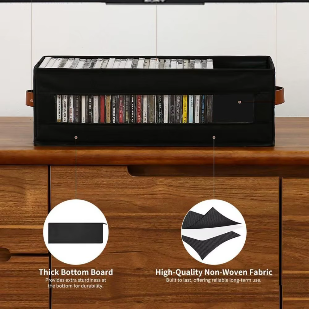 Boîte de rangement pour CD avec fenêtre visible