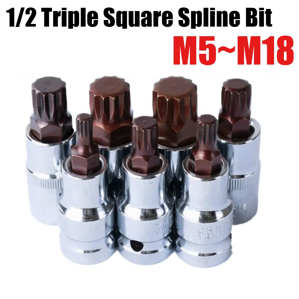 Jeu de douilles à six pans creux triples 12 points M5 M6 M8 M10 M12 M14 M16 M18