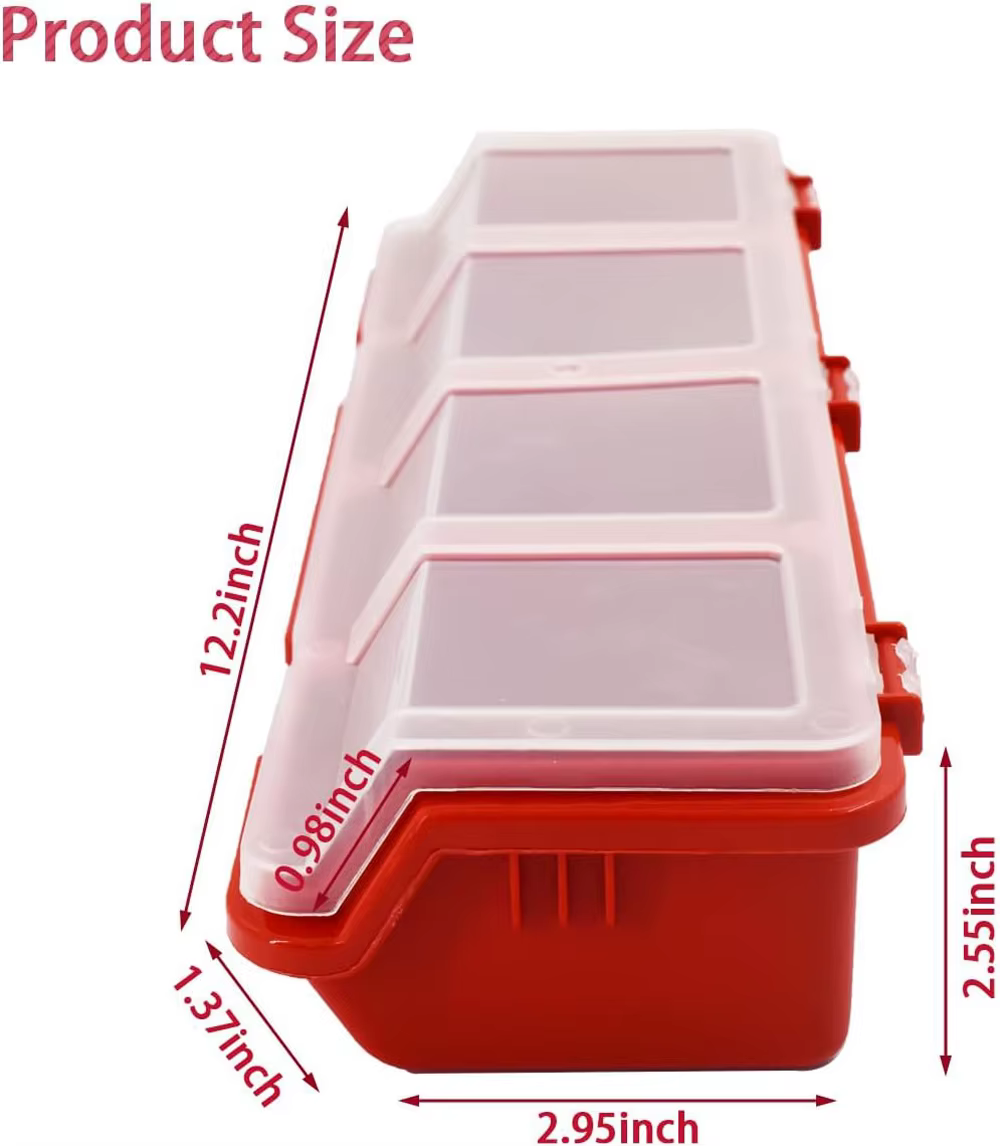 Boîte de rangement pour vis avec 4 compartiments