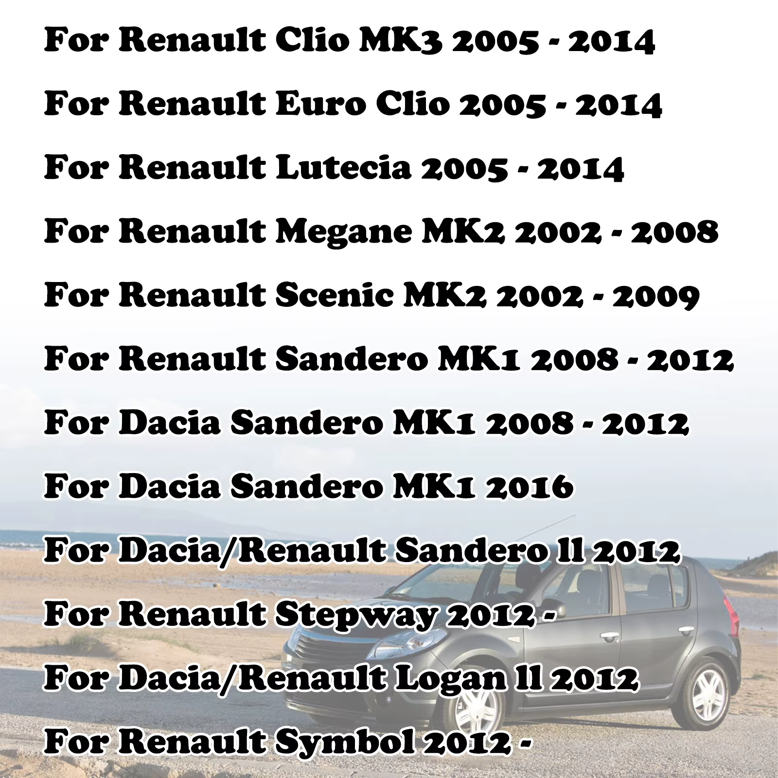 Pommeau de levier de vitesse MT pour Dacia Sandero MK1 2008-2012 5 vitesses