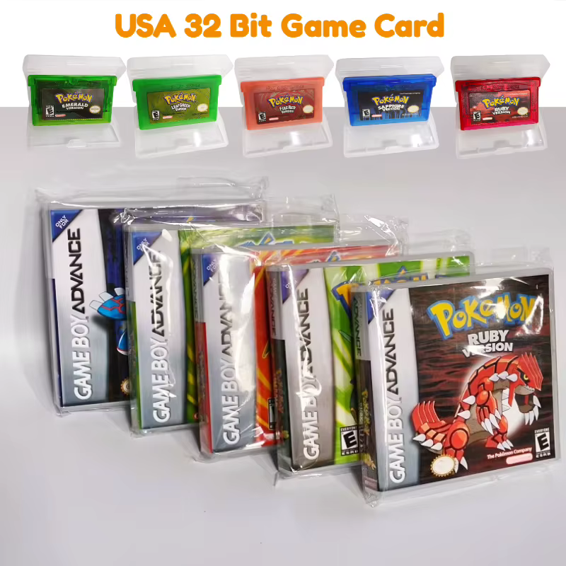 Cartouche de jeu vidéo 32 bits Pokemon USA pour console