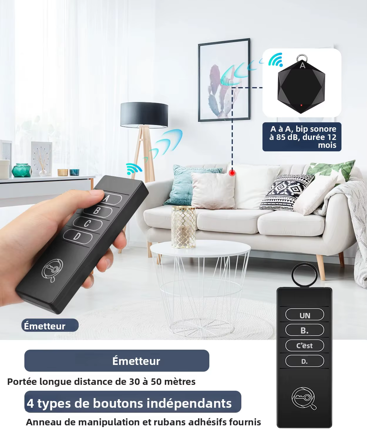 Elecpow localisateur de clé traqueur Anti-perte télécommande sans fil article