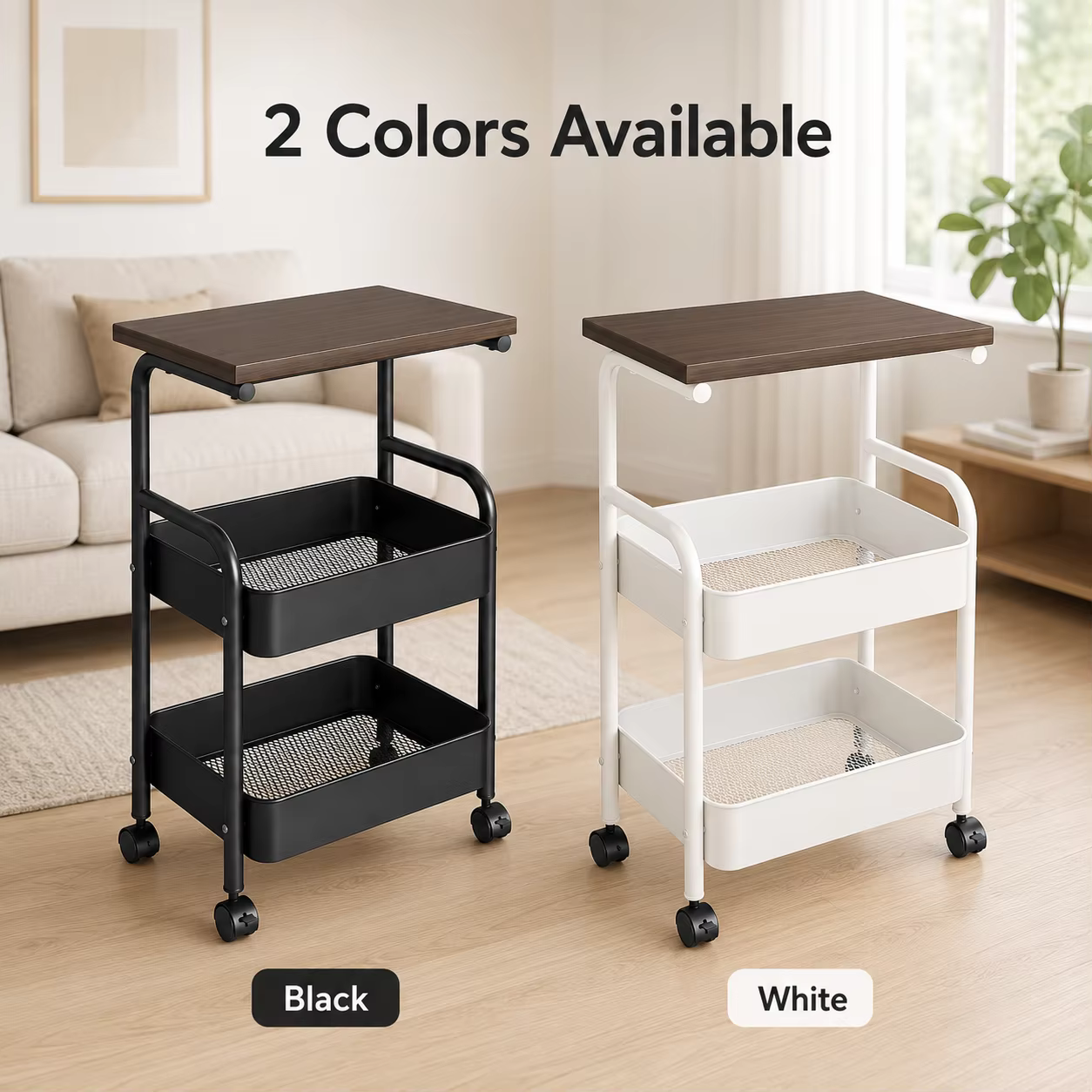 Étagère de rangement de chevet, organisateur mobile multi-niveaux pour la maison, le canapé du salon, support à collation pour fauteuil roulant