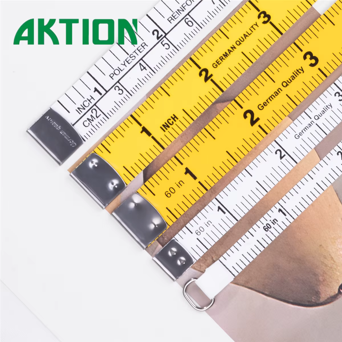 AKTION – ruban à mesurer rétractable à double échelle