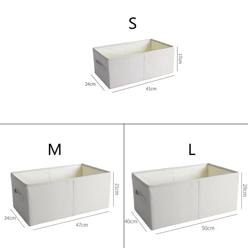 Boîtes de rangement en tissu avec couvercles