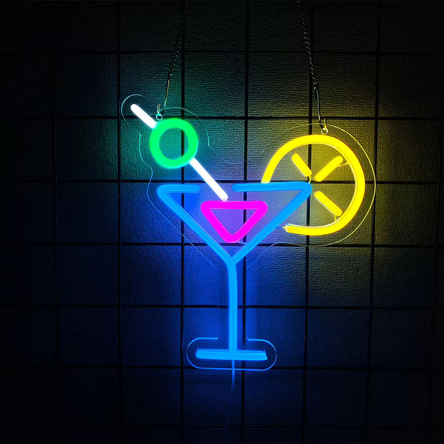 Enseigne néon LED Happy Hour