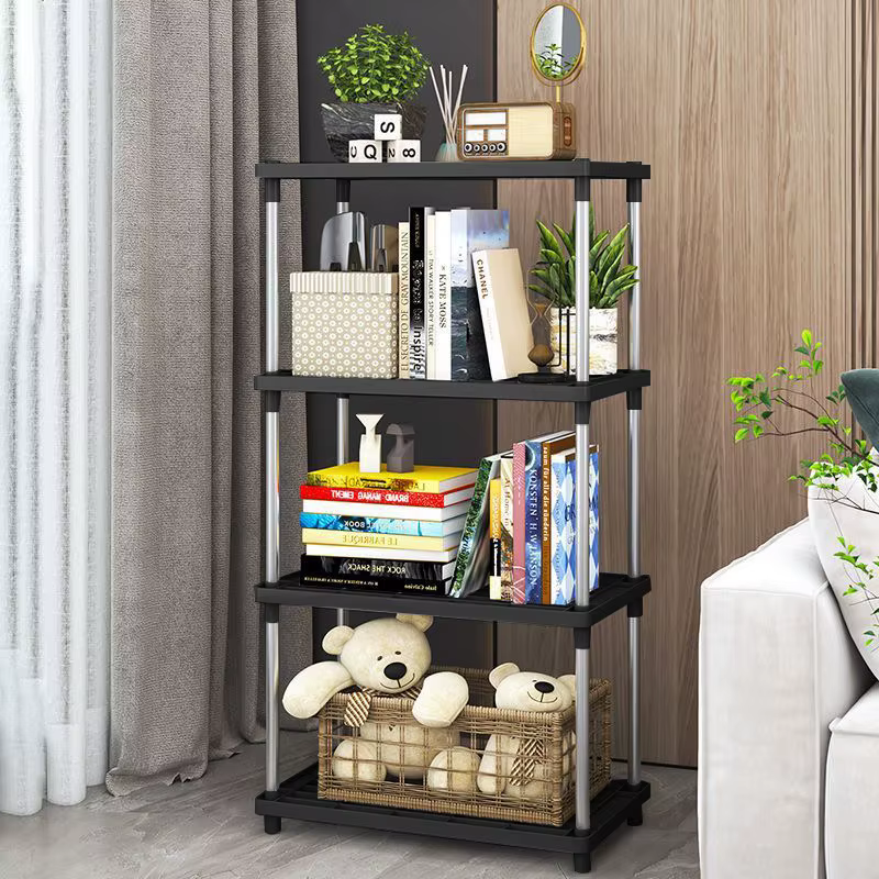 Étagère de rangement multifonctionnelle à quatre niveaux pour salle de bain