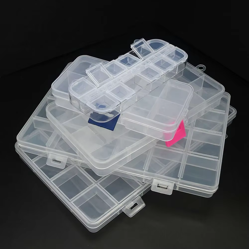 Boîte de rangement en plastique 6-32 compartiments