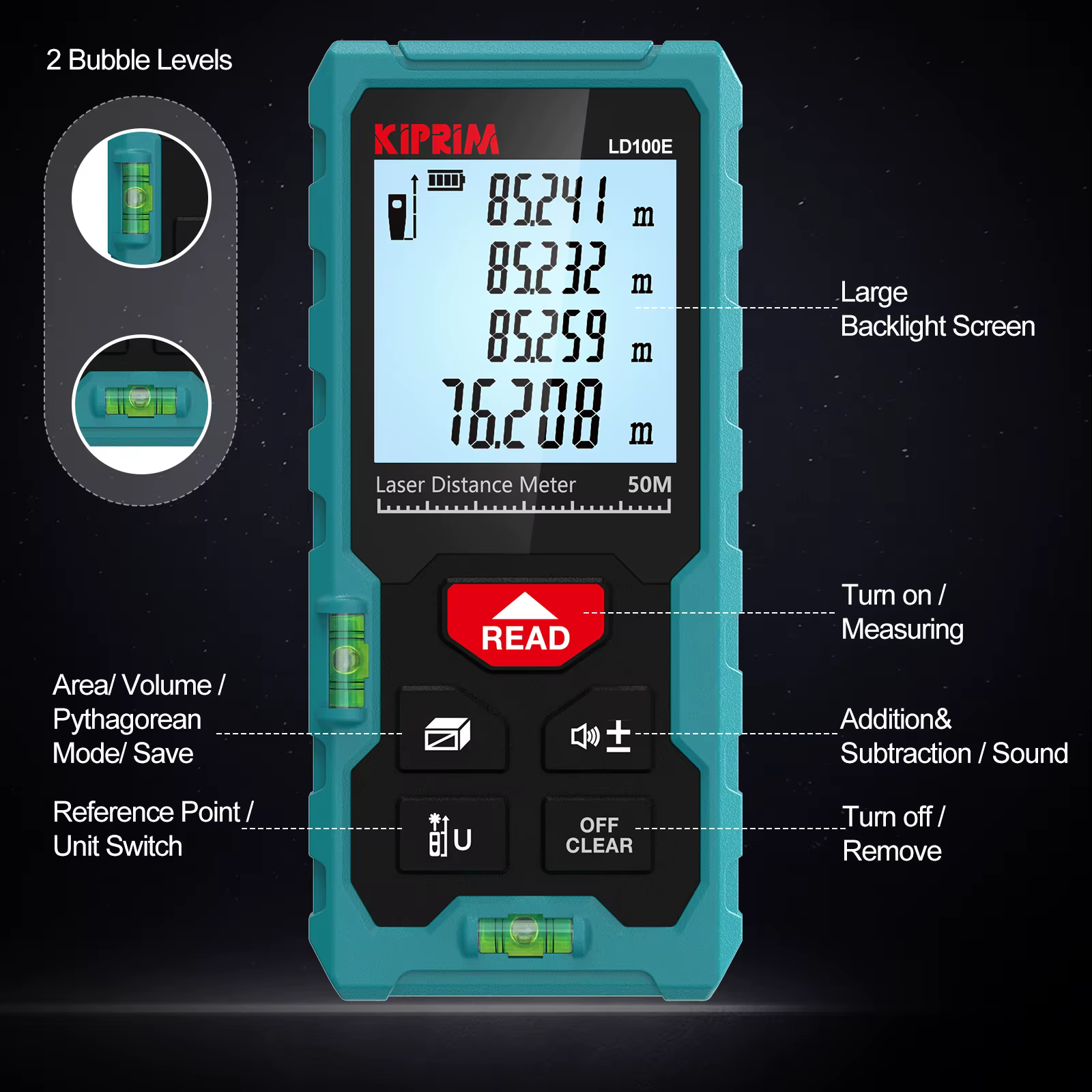 Kiprim télémètre Laser 50M 70M 100M Mini outil de mesure