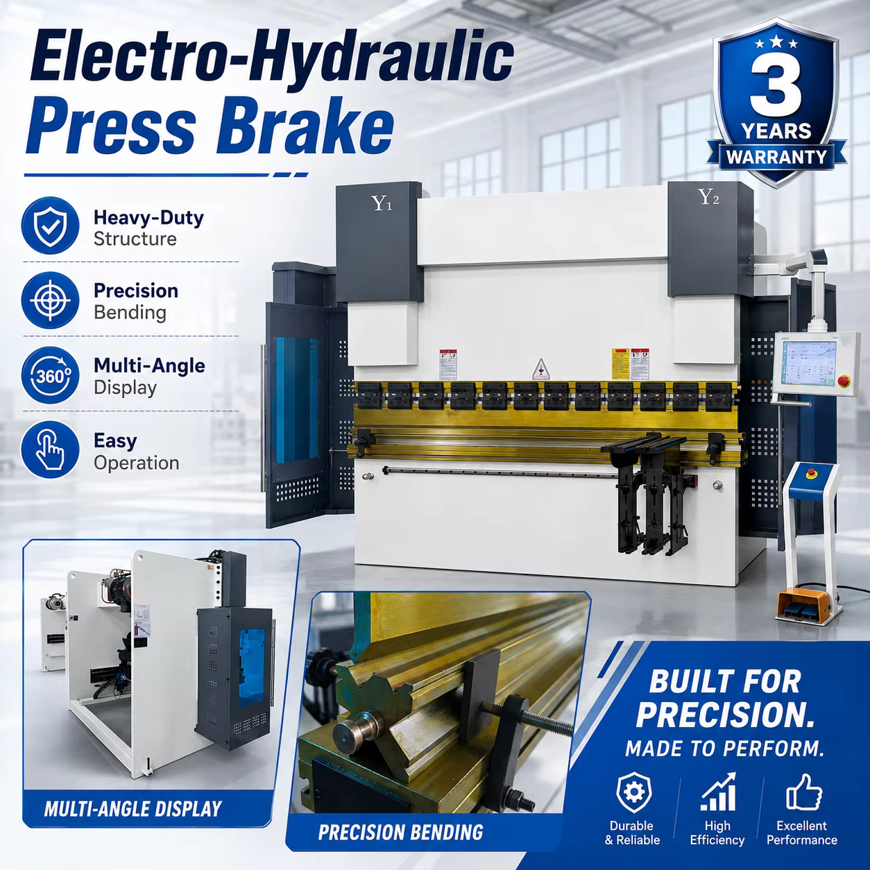 Presse plieuse CNC hydraulique pour tôles