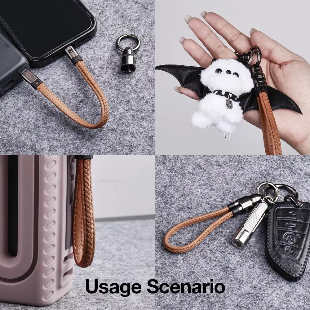 Porte-clés Portable USB C câble de chargeur court 240W 5A cordon de charge rapide Type C