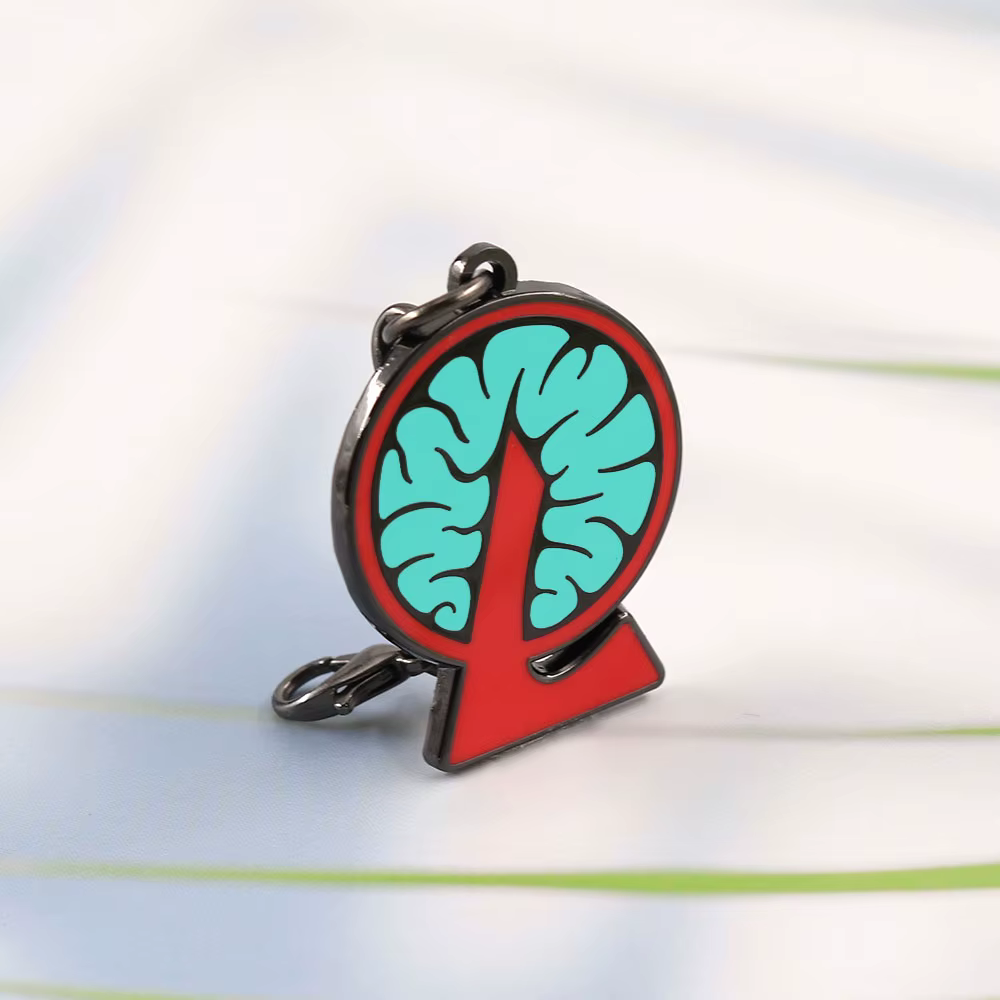 Porte-clés avec logo Lobotomy Corporation, accessoire de jeu créatif, lettre rouge L, badge en métal, bijou, cadeau pour les fans