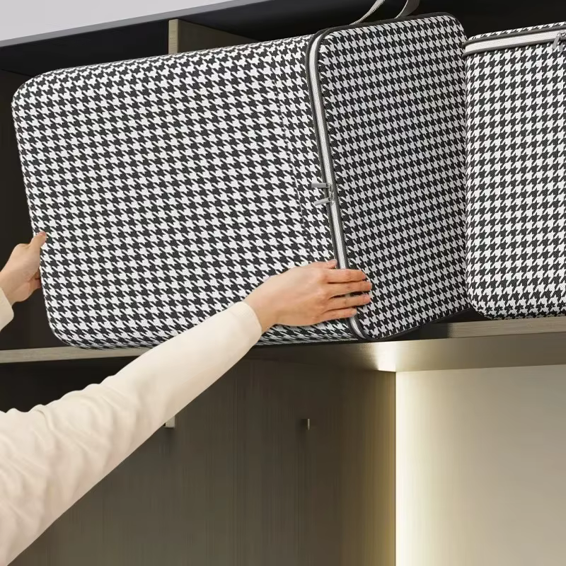 Boîte de rangement de couette, organisateurs anti-poussière, garde-robe Non tissé, sac permettant de gagner de l'espace, boîte de literie mobile pour la maison, Organization de rangement