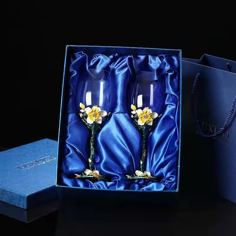 Verre à vin en émail, verre de cristal, tasse à Champagne, verres à vin, tasses Vintage, service de luxe, whisky