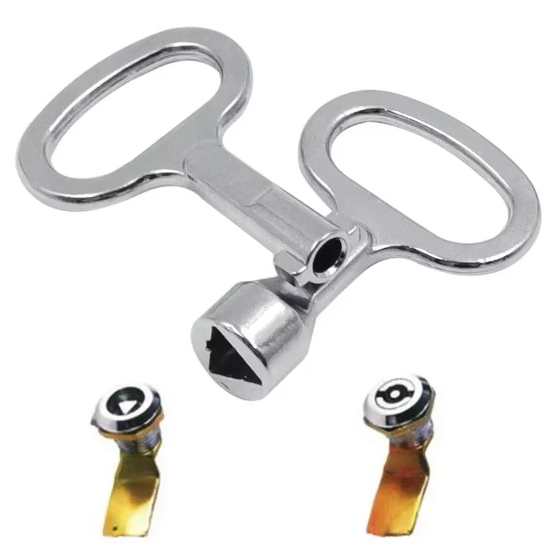 Clé à fente triangulaire pour serrure de porte d'ascenseur