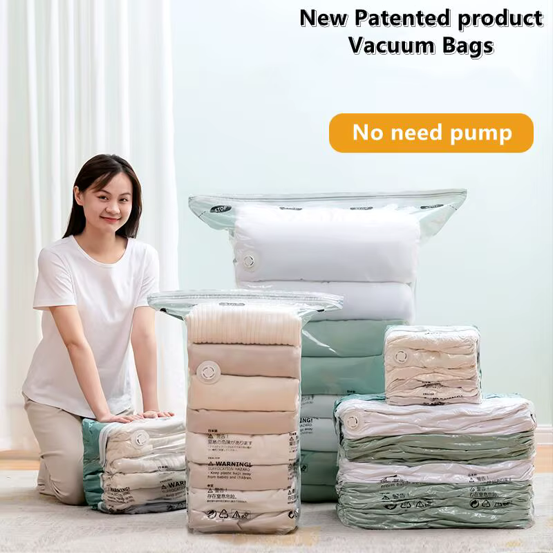 Sacs de rangement sous vide sans pompe