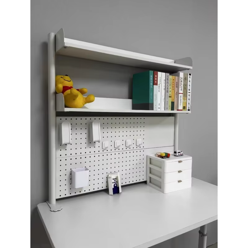 Étagère de rangement de bureau avec panneau perforé